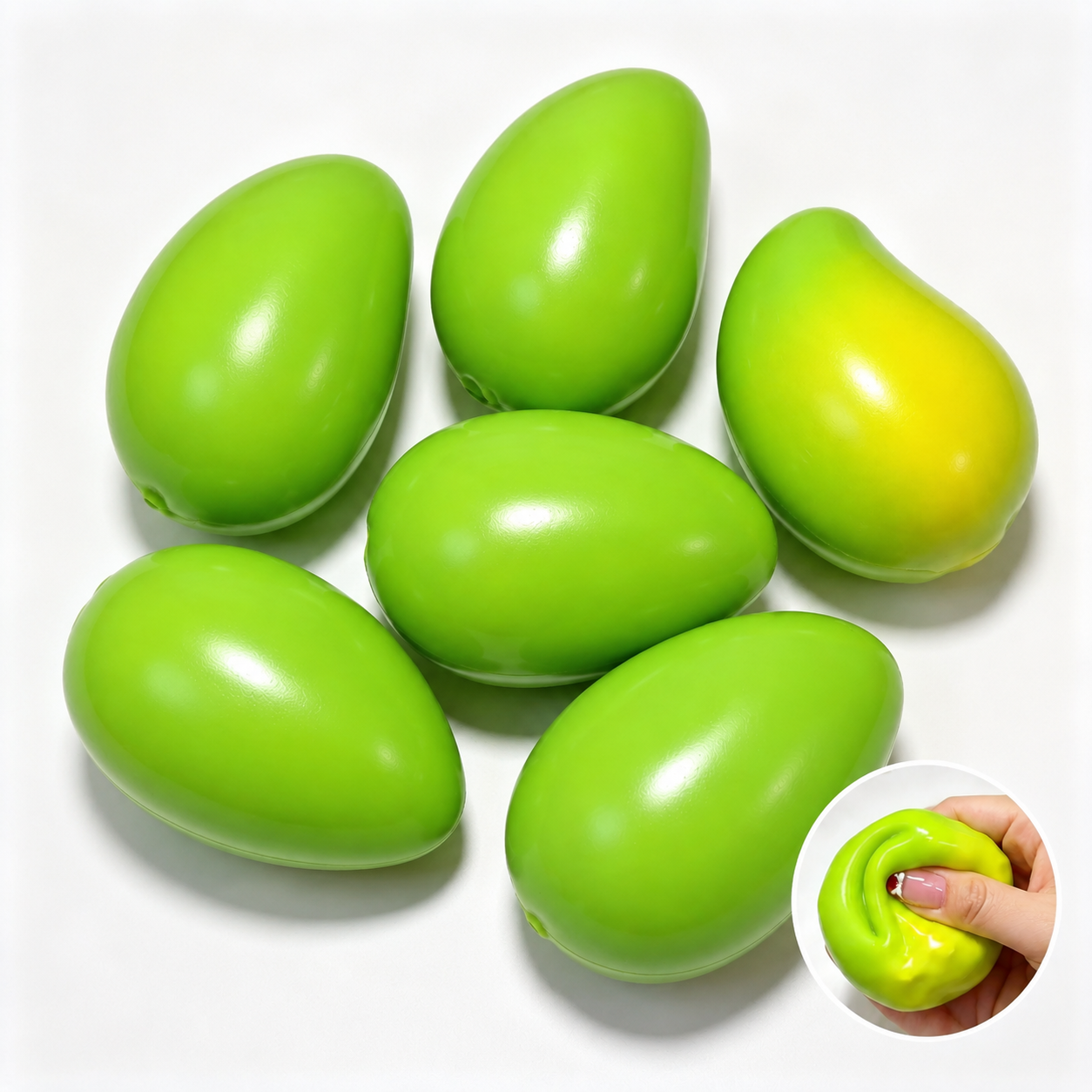 Mango Squishy Stress Ball | Heat-Activated Color Change & ASMR Crunchy Bead Fidget Toy