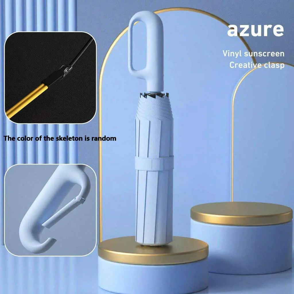 Automatic Folding Umbrella, 1 Count/60pcs Portable Rain Umbrella with Loop Buckle, Windproof & Waterproof Umbrella for Men & Women