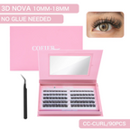 Cluster Lashes Kit – Jelly-Bond Self-Adhesive False Eyelashes with Tweezers