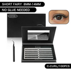 Cluster Lashes Kit – Jelly-Bond Self-Adhesive False Eyelashes with Tweezers