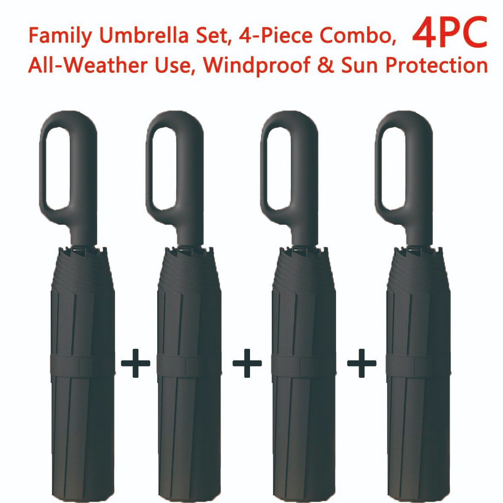 Automatic Folding Umbrella, 1 Count/60pcs Portable Rain Umbrella with Loop Buckle, Windproof & Waterproof Umbrella for Men & Women