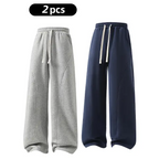 summervibes Men's Solid-Color Drawstring Pants with Curved Blade Design—Casual comfort, relaxed fit suitable for all seasons. Street-style men's trousers perfect for everyday wear and layering. Menswear Beige daily wear pant