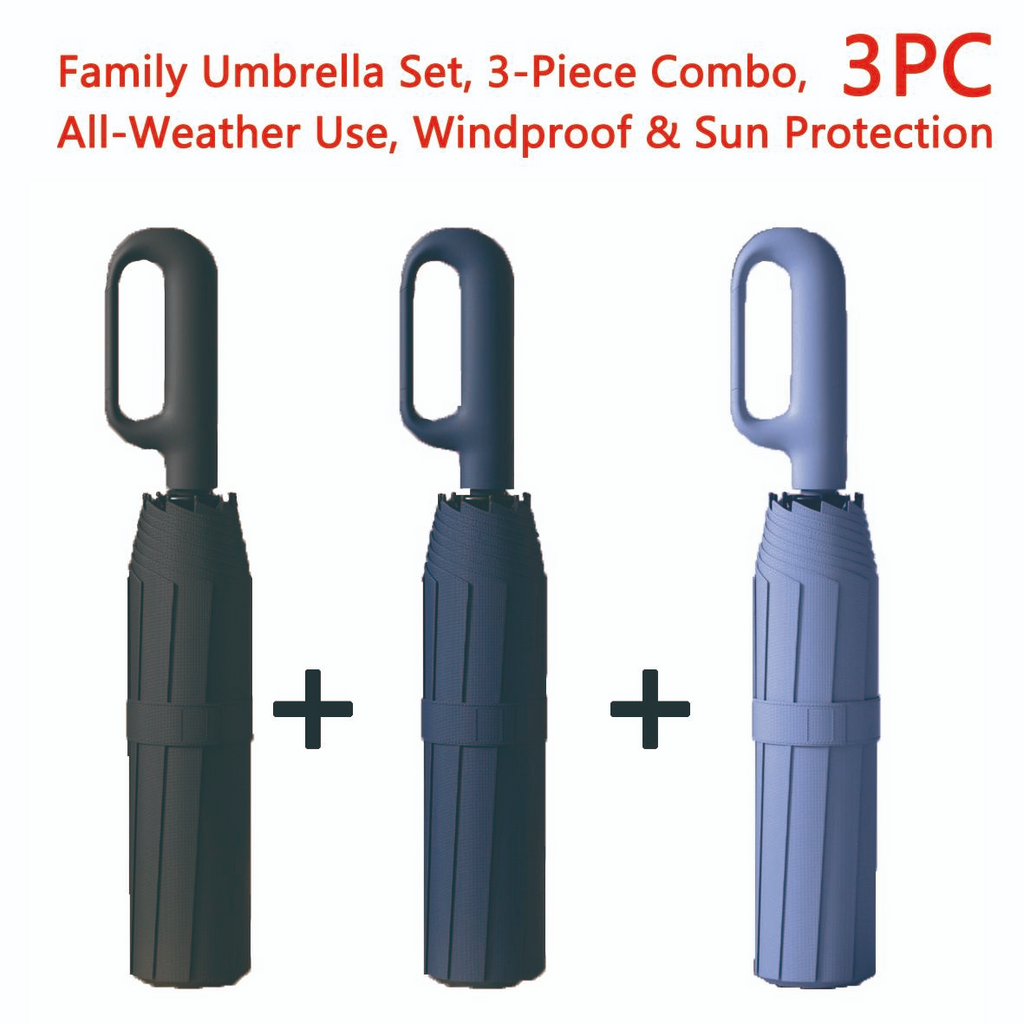 Automatic Folding Umbrella, 1 Count/60pcs Portable Rain Umbrella with Loop Buckle, Windproof & Waterproof Umbrella for Men & Women
