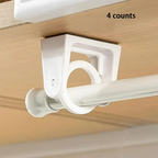 No-Drill Curtain Rod Holders – Adhesive 360° Flexible Brackets