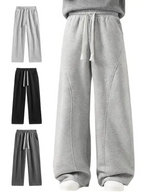 summervibes Men's Solid-Color Drawstring Pants with Curved Blade Design—Casual comfort, relaxed fit suitable for all seasons. Street-style men's trousers perfect for everyday wear and layering. Menswear Beige daily wear pant