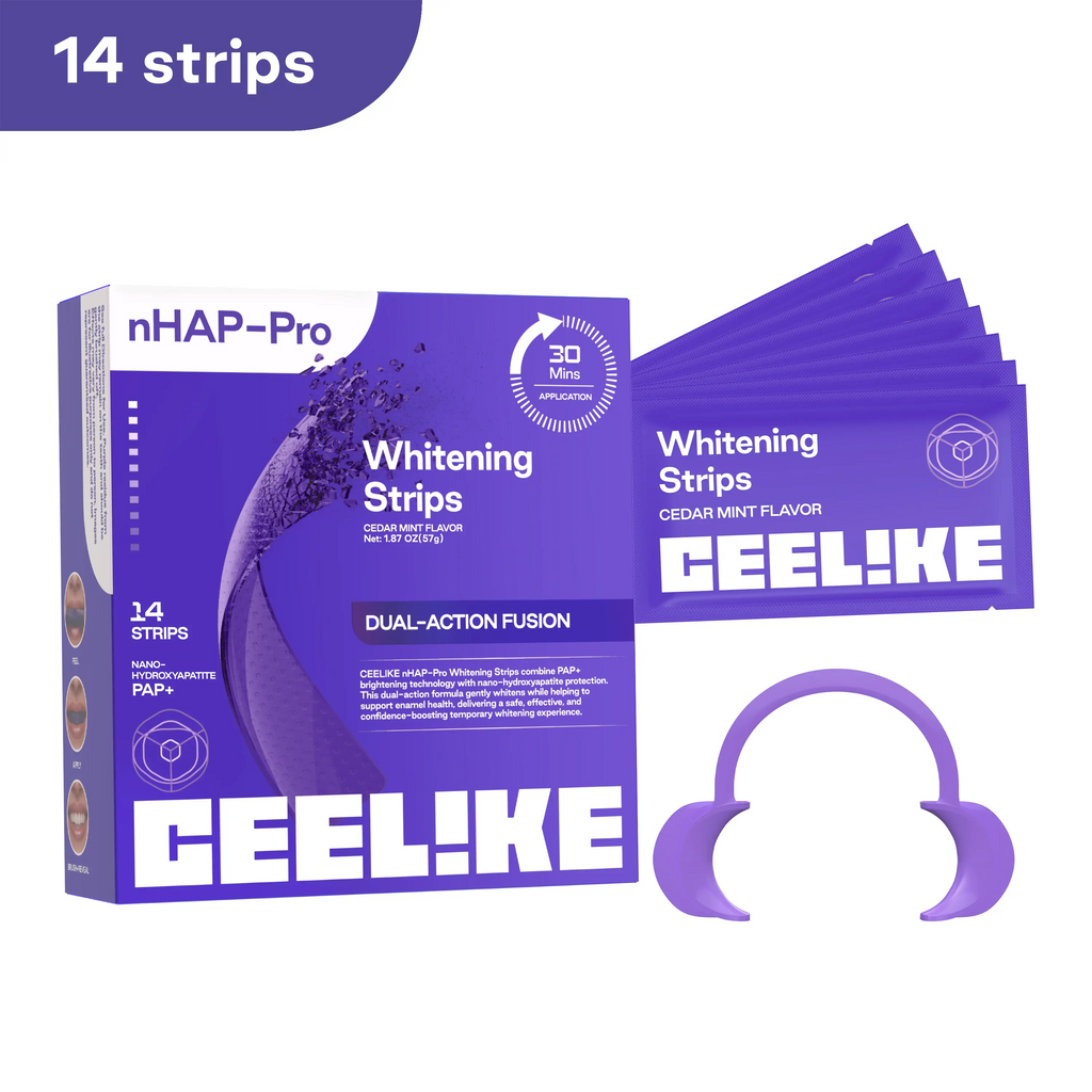 Purple Teeth Strips | Nano-Hydroxyapatite, Peroxide-Free | 14/42 Sessions