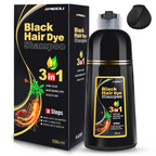 MEIDU 3-in-1 Herbal Hair Dye Shampoo – Ginseng, Grey Coverage, No Bleach