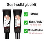 Nail Glue & Remover Kit | Quick-Dry Semi-Solid Press-On Nail Adhesive Gel – No UV Lamp Needed