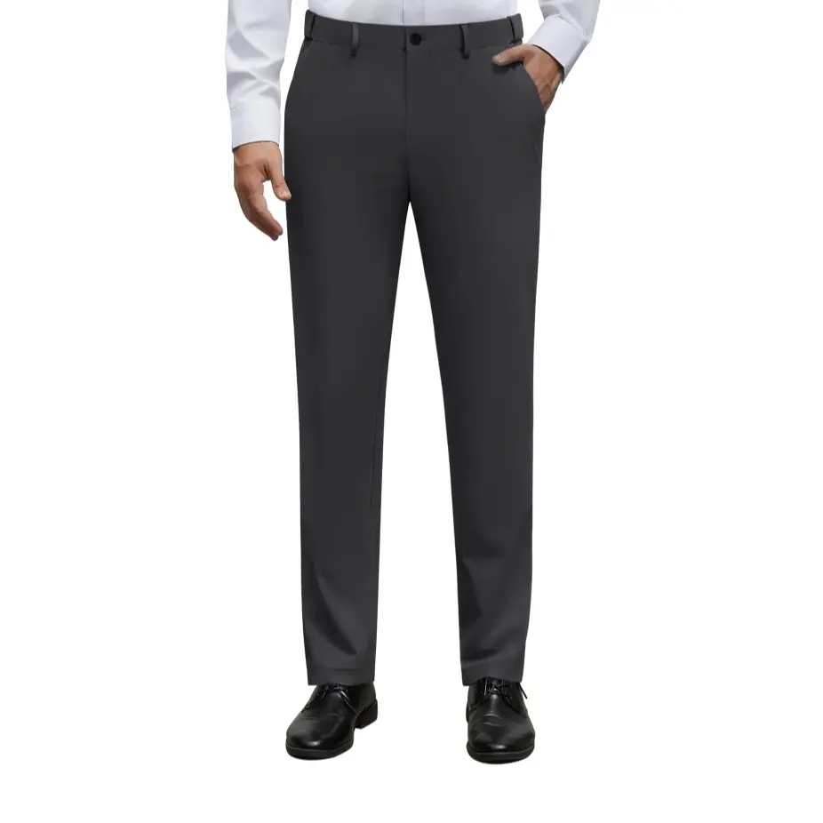 Alimens&Gentle Men's Stretch Dress Pants No Iron Golf Pants Expandable Waist Flat Front Business Casual Formal Pants