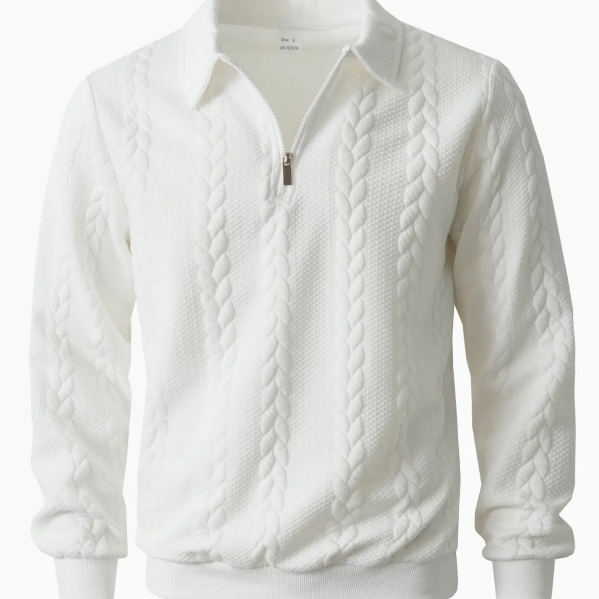 Men’s Half-Zip Knit Sweater – Slim Fit Long Sleeve Polo Pullover