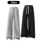 summervibes Men's Solid-Color Drawstring Pants with Curved Blade Design—Casual comfort, relaxed fit suitable for all seasons. Street-style men's trousers perfect for everyday wear and layering. Menswear Beige daily wear pant