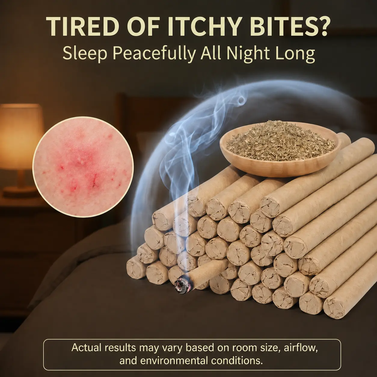 Organic Mugwort & Gastrodia Aromatherapy Sticks – Natural Mosquito Repellent & Sleep Aid