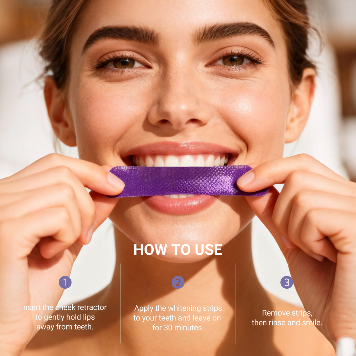 Purple Teeth Strips | Nano-Hydroxyapatite, Peroxide-Free | 14/42 Sessions