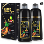 MEIDU 3-in-1 Herbal Hair Dye Shampoo – Ginseng, Grey Coverage, No Bleach