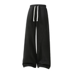 summervibes Men's Solid-Color Drawstring Pants with Curved Blade Design—Casual comfort, relaxed fit suitable for all seasons. Street-style men's trousers perfect for everyday wear and layering. Menswear Beige daily wear pant