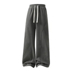 summervibes Men's Solid-Color Drawstring Pants with Curved Blade Design—Casual comfort, relaxed fit suitable for all seasons. Street-style men's trousers perfect for everyday wear and layering. Menswear Beige daily wear pant