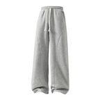 summervibes Men's Solid-Color Drawstring Pants with Curved Blade Design—Casual comfort, relaxed fit suitable for all seasons. Street-style men's trousers perfect for everyday wear and layering. Menswear Beige daily wear pant