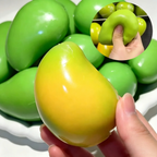 Mango Squishy Stress Ball | Heat-Activated Color Change & ASMR Crunchy Bead Fidget Toy