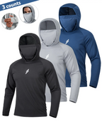 Men's Sun Protection Hoodie with Face Mask – UPF Quick-Dry Fishing Jacket | S–XXL