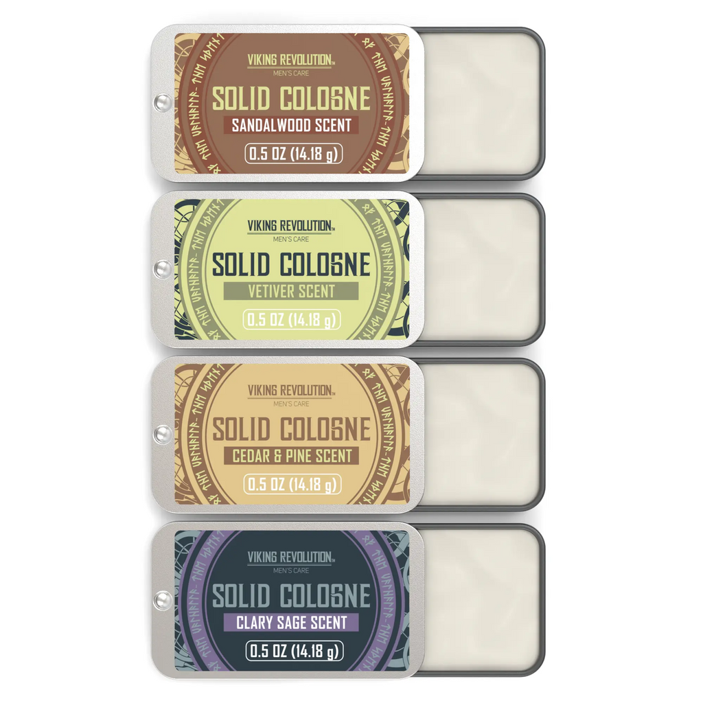 Solid Cologne for Men – Travel Size Tins | Alcohol-Free Balm | Choose Your Scent Pack