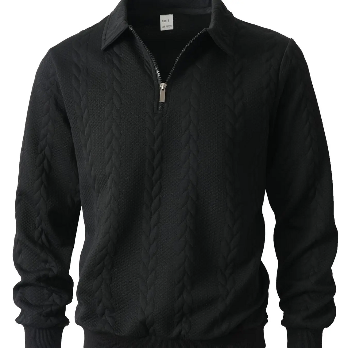 Men’s Half-Zip Knit Sweater – Slim Fit Long Sleeve Polo Pullover