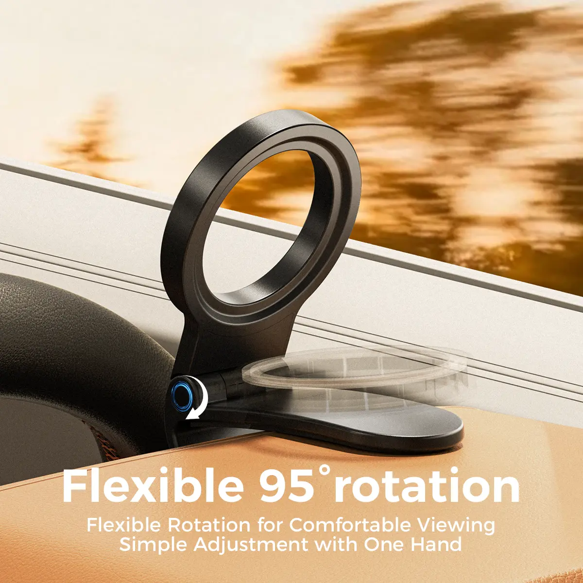 Magnetic Car Phone Mount – 360° Hands-Free Holder for iPhone 17/16/15/14/13/12 | MagSafe Compatible