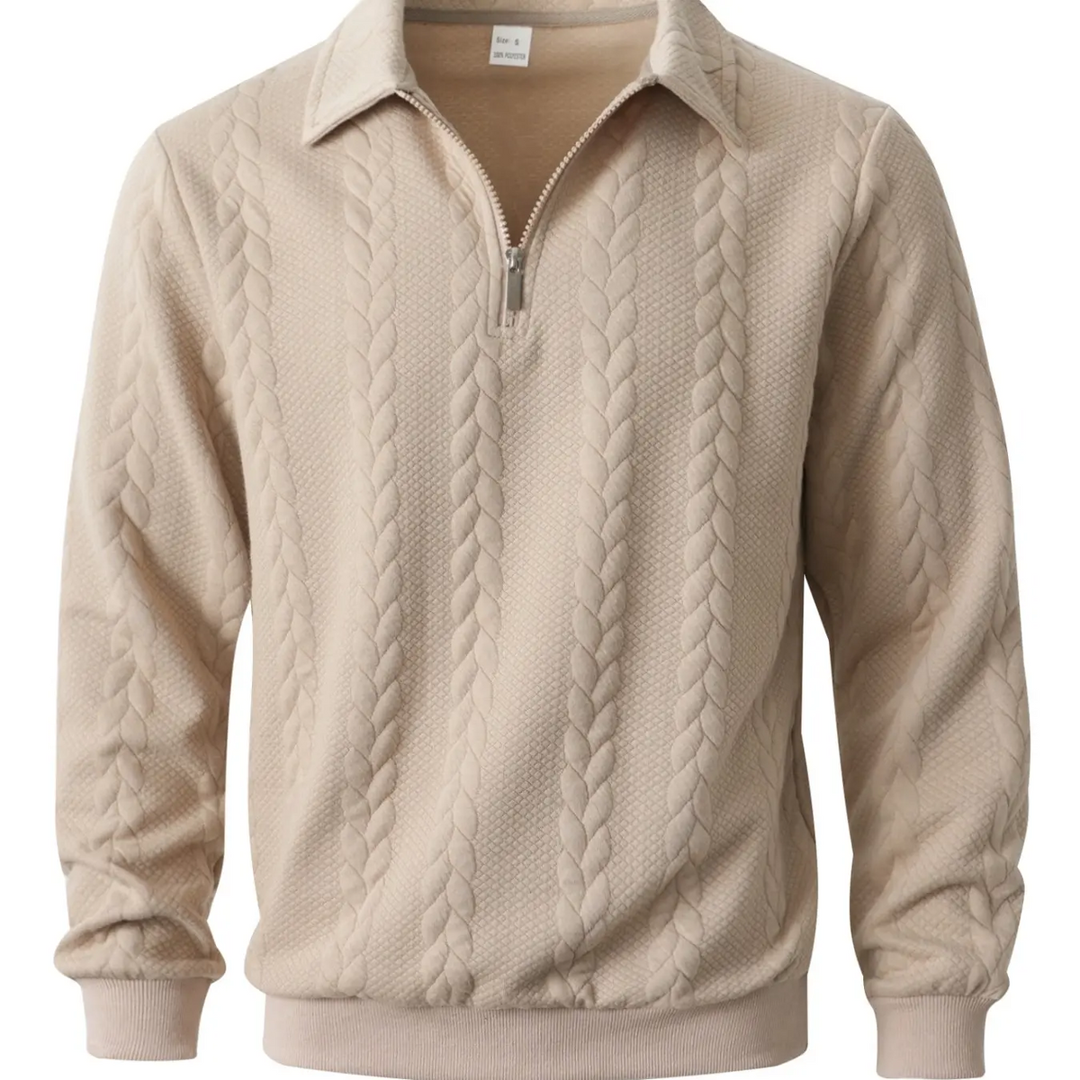 Men’s Half-Zip Knit Sweater – Slim Fit Long Sleeve Polo Pullover