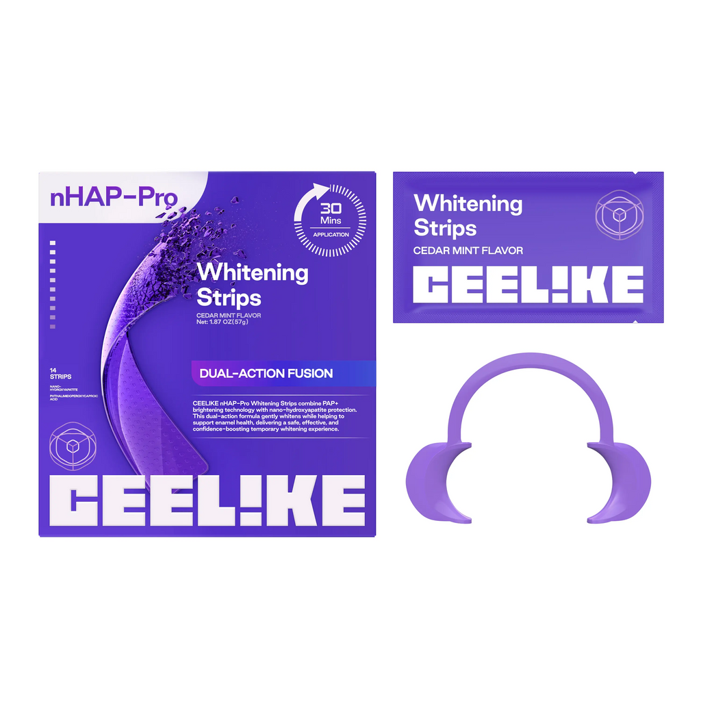 Purple Teeth Strips | Nano-Hydroxyapatite, Peroxide-Free | 14/42 Sessions
