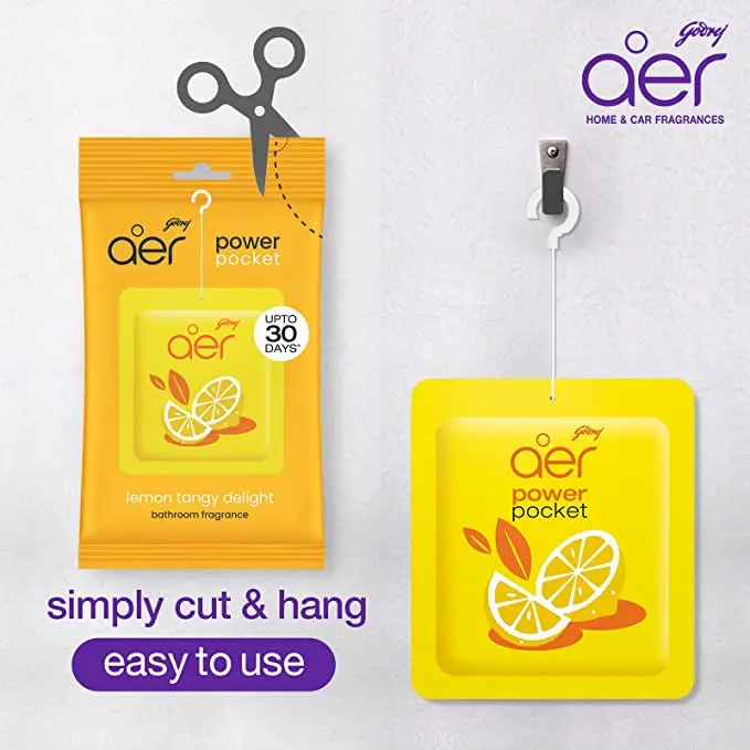 Godrej Aer Power Pocket Hanging Air Freshener – Choose Your Scent Bundle | 30-Day Freshness