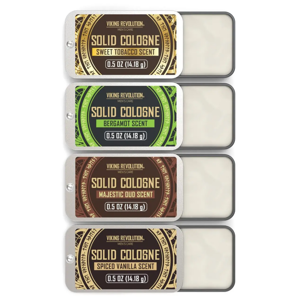 Solid Cologne for Men – Travel Size Tins | Alcohol-Free Balm | Choose Your Scent Pack
