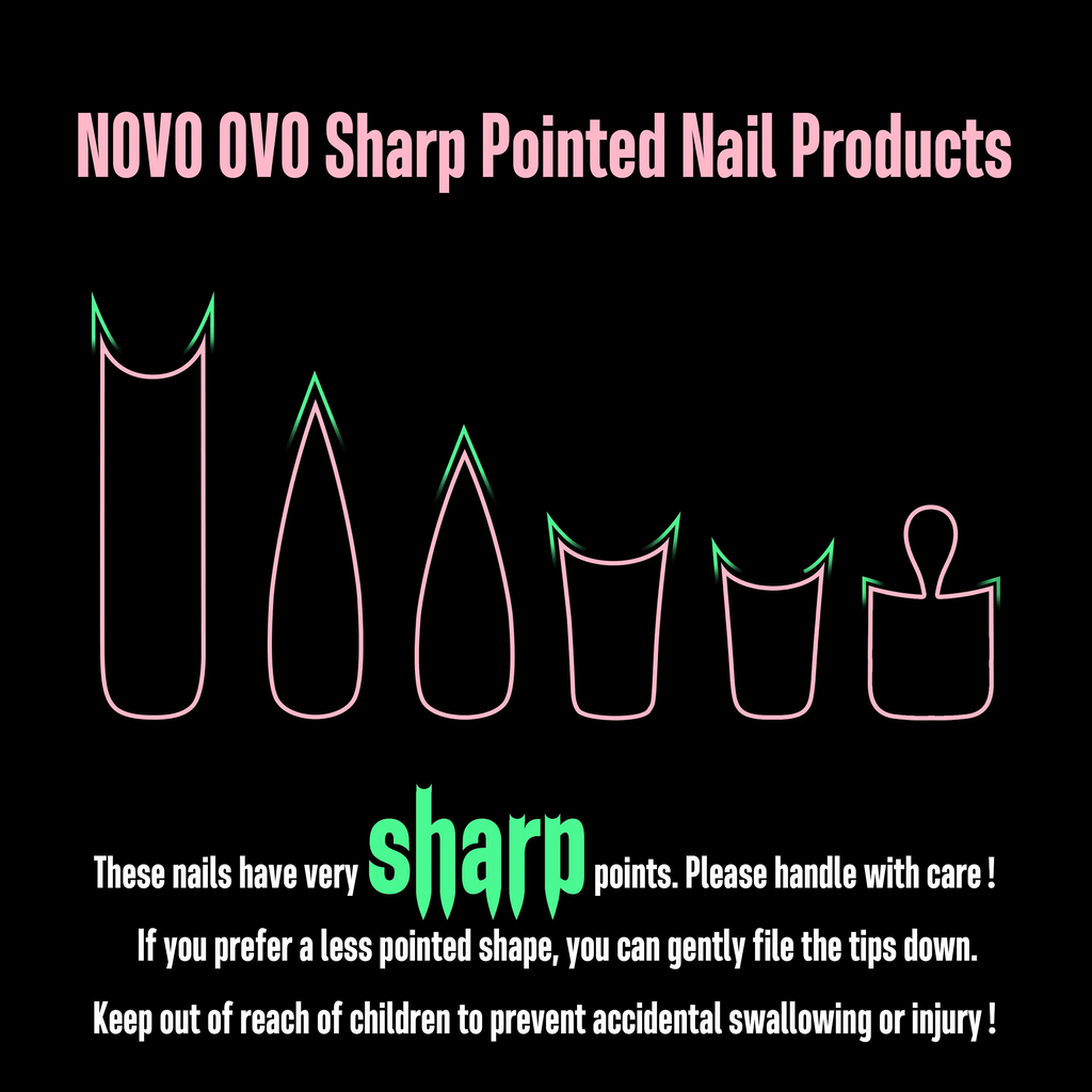 Short Sharp Stiletto Press-On Nail Tips – Extra Thick PMMA Soft Gel Full Cover