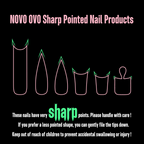 Short Sharp Stiletto Press-On Nail Tips – Extra Thick PMMA Soft Gel Full Cover
