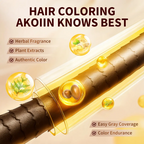 3-in-1 Herbal Hair Dye Shampoo – Ammonia-Free Gray Coverage, 500ml