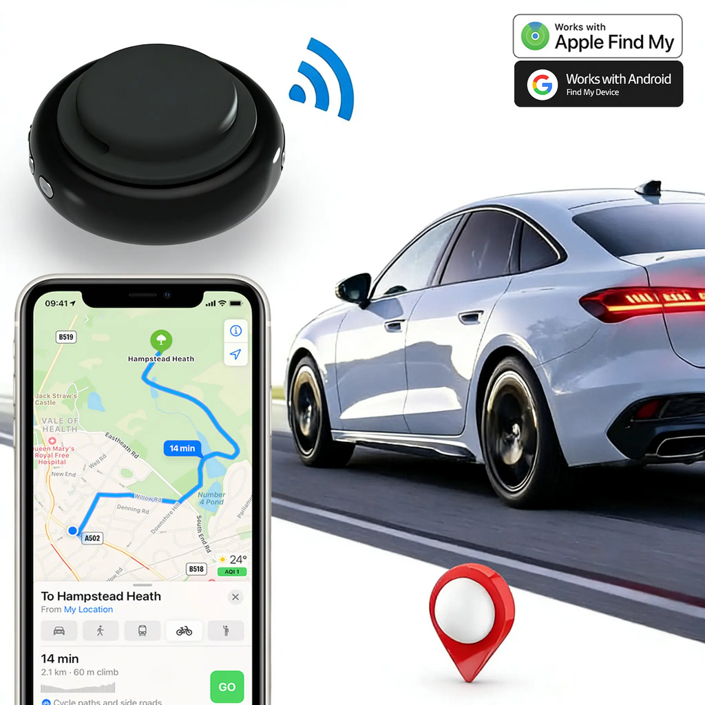 Global GPS Tracker with AI Audio Recorder – Magnetic, 96H Recording