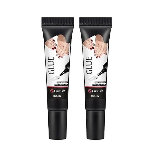 Nail Glue & Remover Kit | Quick-Dry Semi-Solid Press-On Nail Adhesive Gel – No UV Lamp Needed