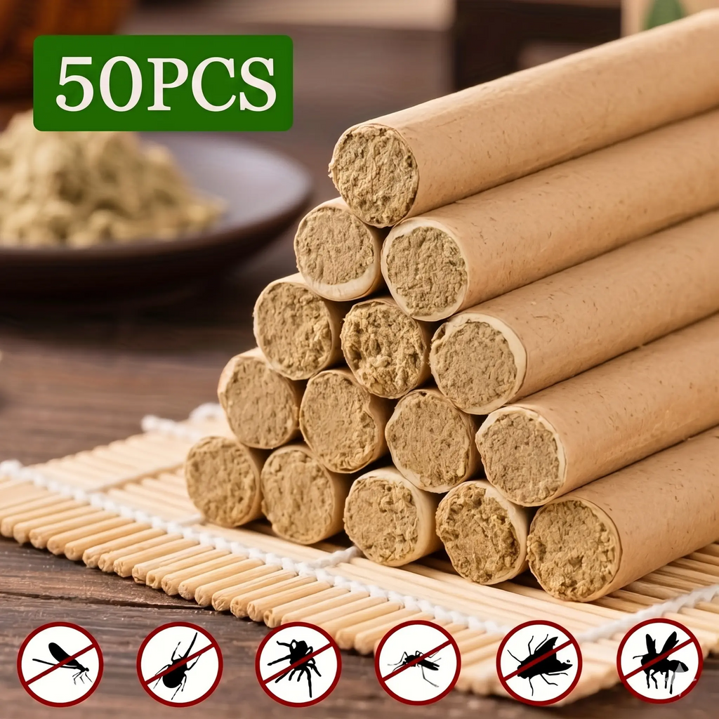 Organic Mugwort & Gastrodia Aromatherapy Sticks – Natural Mosquito Repellent & Sleep Aid