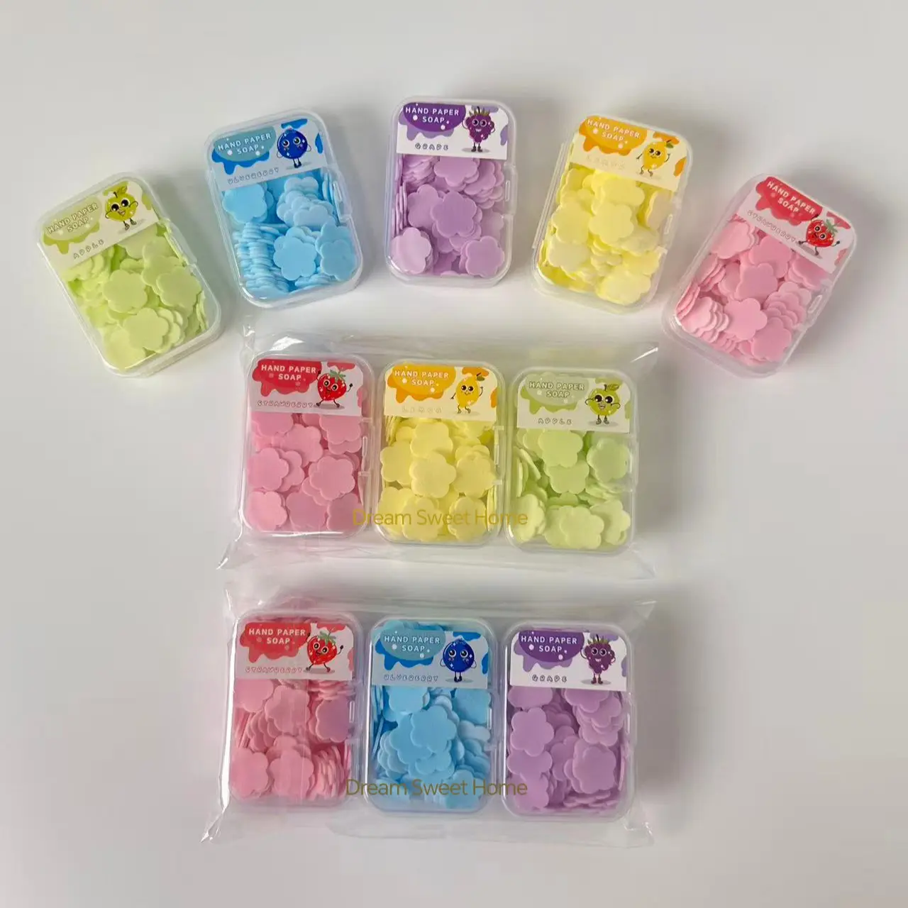 Flower-Shaped Travel Paper Soap Sheets