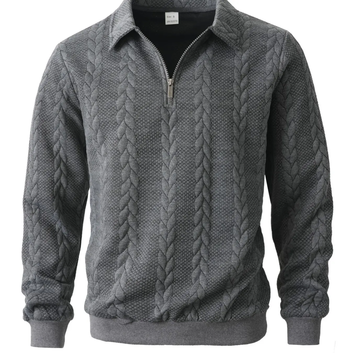 Men’s Half-Zip Knit Sweater – Slim Fit Long Sleeve Polo Pullover