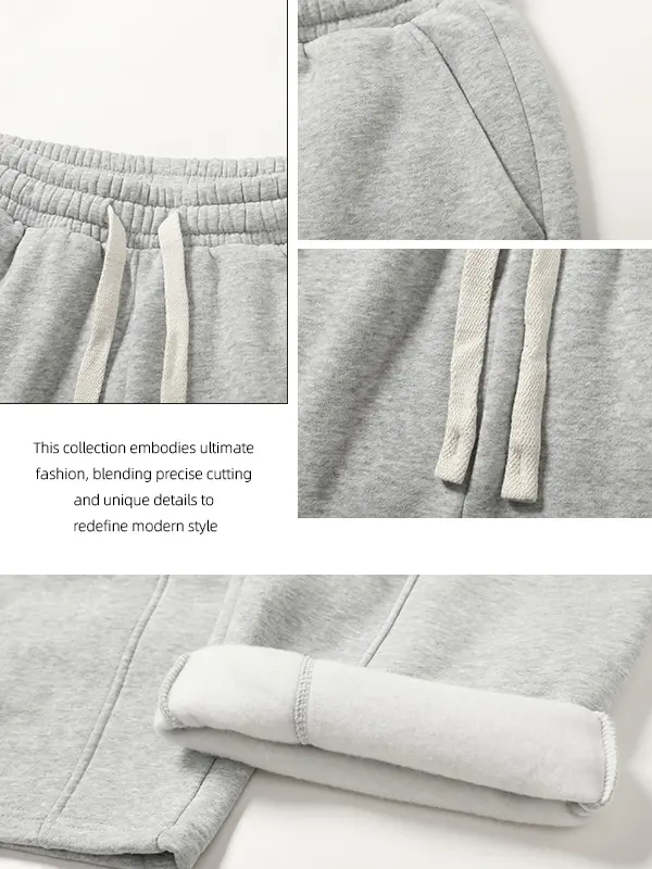 summervibes Men's Solid-Color Drawstring Pants with Curved Blade Design—Casual comfort, relaxed fit suitable for all seasons. Street-style men's trousers perfect for everyday wear and layering. Menswear Beige daily wear pant