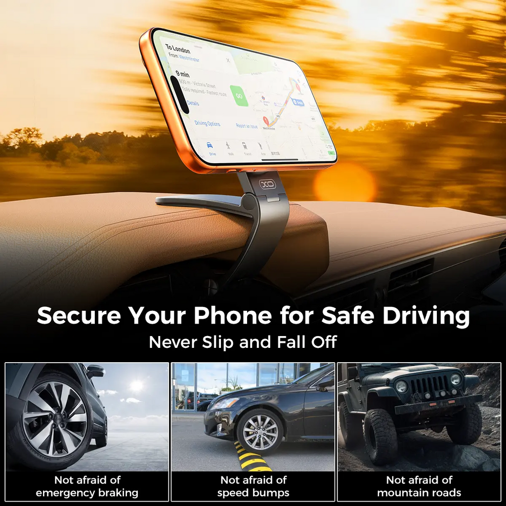 Magnetic Car Phone Mount – 360° Hands-Free Holder for iPhone 17/16/15/14/13/12 | MagSafe Compatible