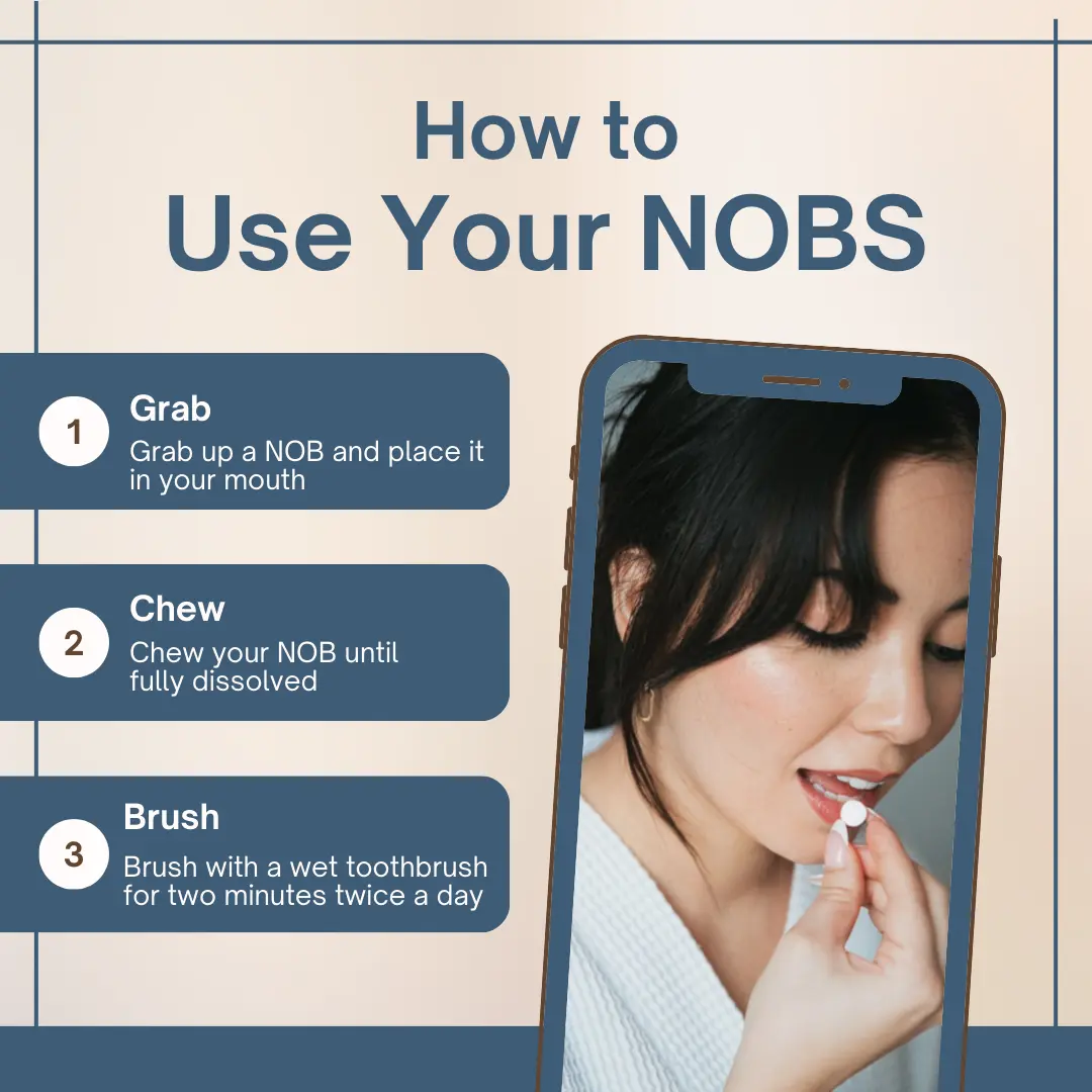 Biöm NOBS Toothpaste Tablets – Classic Mint | SLS-Free, Zero Plastic, Travel-Ready | 1–3 Month Supply