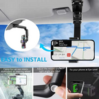 Joytutus Car Phone Mount – Long Arm, 360° Rotatable, Anti-Scratch | Hands-Free Holder for Driving & Vlogging