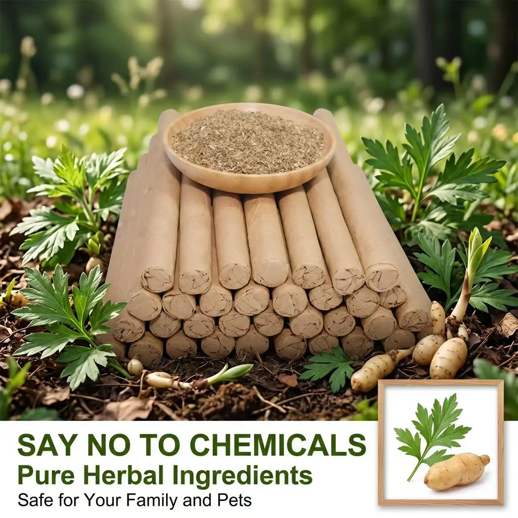 Organic Mugwort & Gastrodia Aromatherapy Sticks – Natural Mosquito Repellent & Sleep Aid