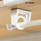 No-Drill Curtain Rod Holders – Adhesive 360° Flexible Brackets