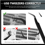 Cluster Lashes Kit – Jelly-Bond Self-Adhesive False Eyelashes with Tweezers