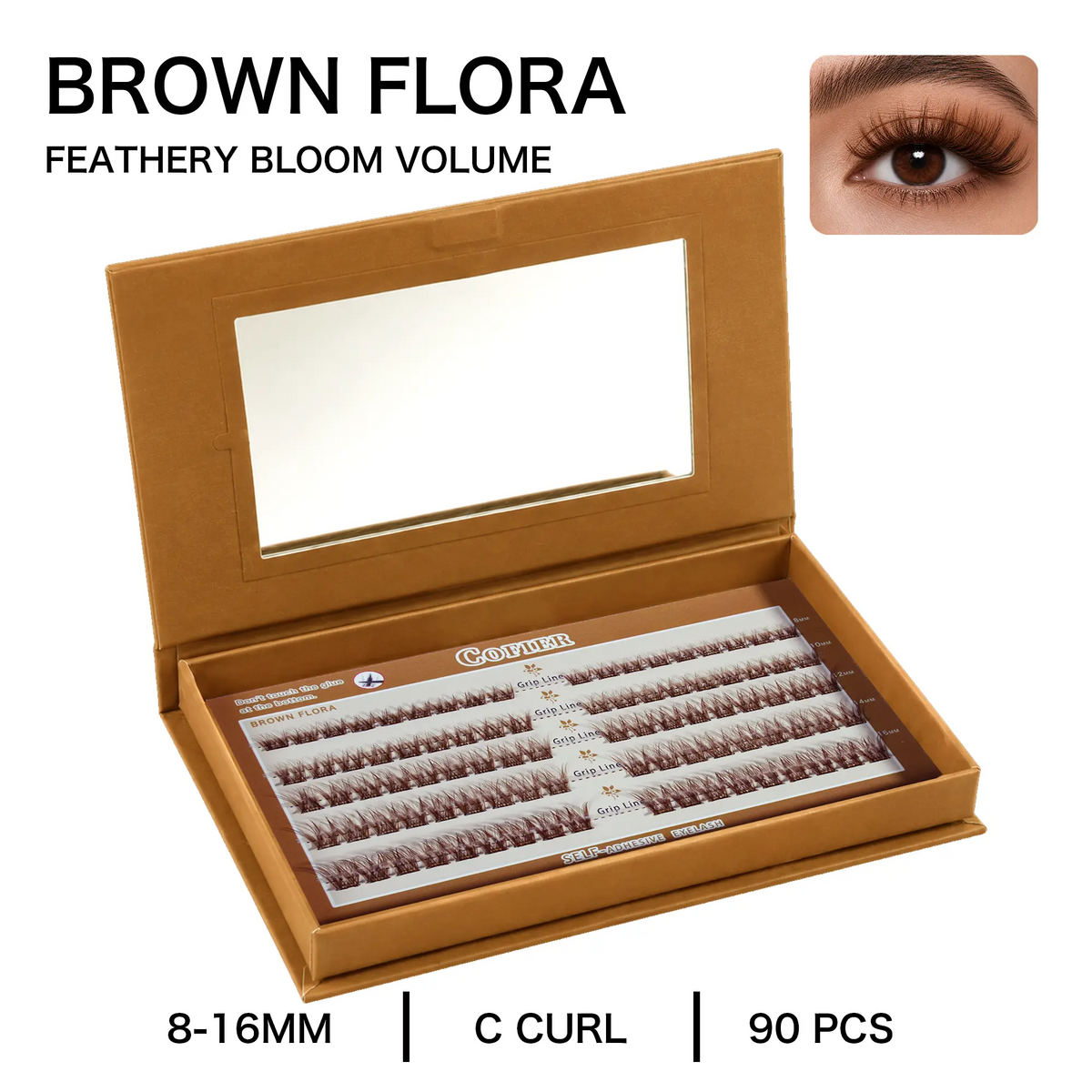 Cluster Lashes Kit – Jelly-Bond Self-Adhesive False Eyelashes with Tweezers