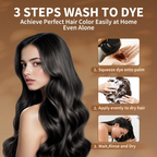 3-in-1 Herbal Hair Dye Shampoo – Ammonia-Free Gray Coverage, 500ml