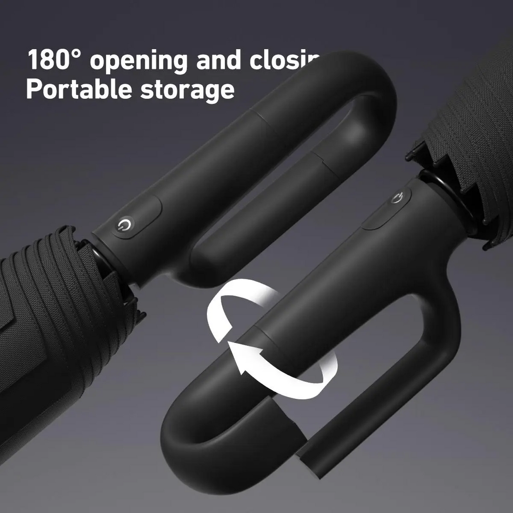 Automatic Folding Umbrella, 1 Count/60pcs Portable Rain Umbrella with Loop Buckle, Windproof & Waterproof Umbrella for Men & Women