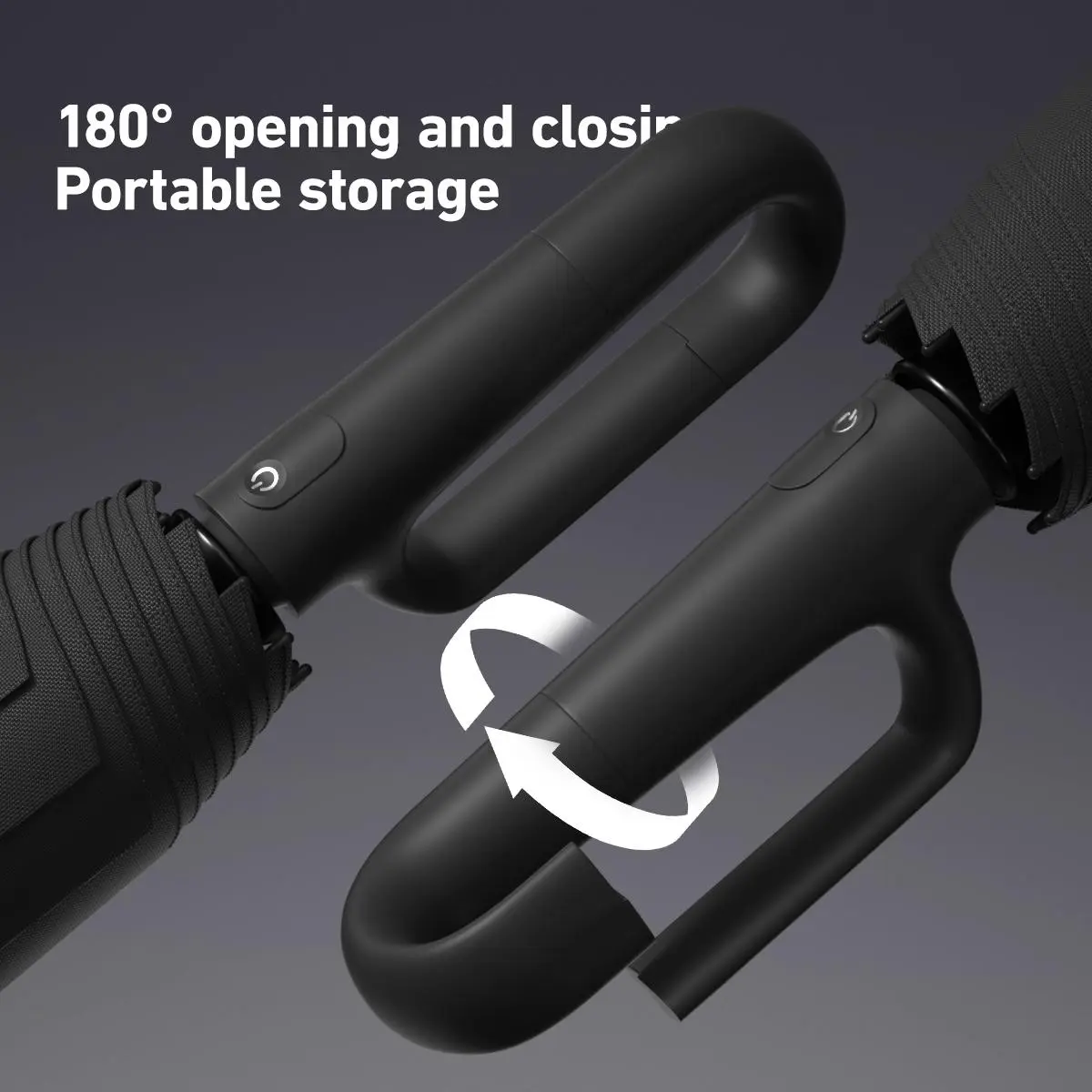 Automatic Folding Umbrella, 1 Count/60pcs Portable Rain Umbrella with Loop Buckle, Windproof & Waterproof Umbrella for Men & Women