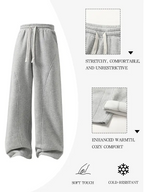 summervibes Men's Solid-Color Drawstring Pants with Curved Blade Design—Casual comfort, relaxed fit suitable for all seasons. Street-style men's trousers perfect for everyday wear and layering. Menswear Beige daily wear pant